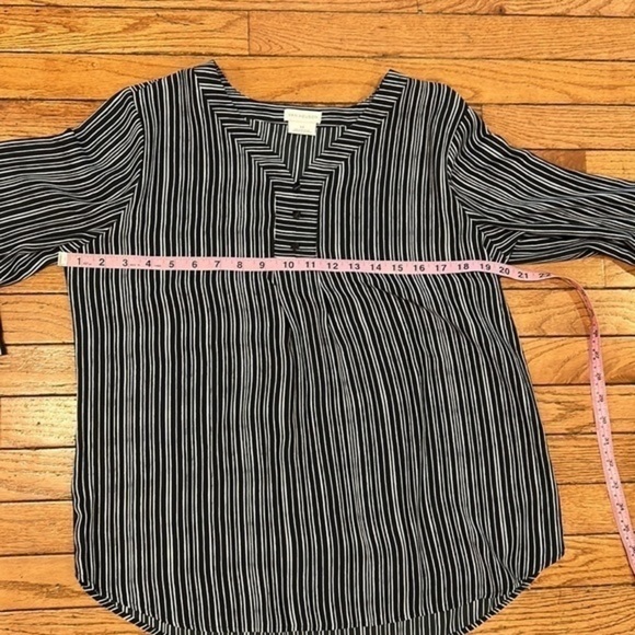 Van Heusen blue and white tunic style blouse top - Picture 7 of 10